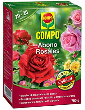 COMPO Abono para rosales Apto también para otras plantas de flor, Envase estanco, Granulado, Para 20-25 plantas, 750 g, Negro, 2655102011