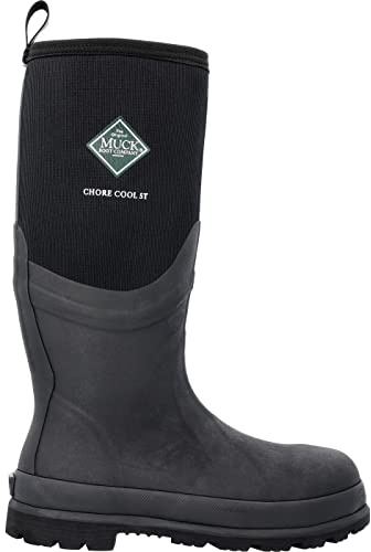 MUCK Chore Cool Men's Steel Toe Tall Boot, Black, Size 12(M)