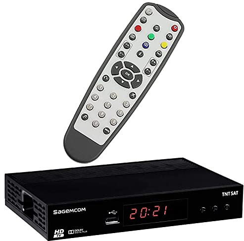 Sagemcom Récepteur TV Satellite HD sans Carte TNTSAT V6 Astra 19.2E