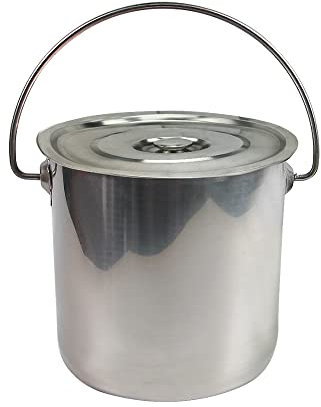 6/12/20/35 Litres Edelstahltopf mit Griffen und Deckel | Edelstahl poliert | Groß Gastronomie Kochtopf | Rostfrei Gemüse- Suppentopf | ideal als Suppentopf (6 L)