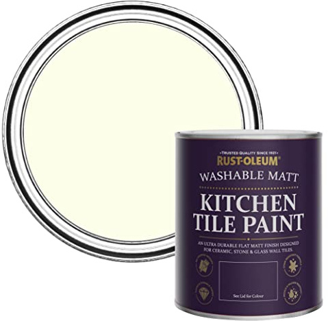 Rust-Oleum Off White water resistant Kitchen Tile Paint in Matt Finish - Shortbread 750ml