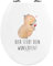 Mr. & Mrs. Panda Personalisierter WC Sitz Motiv Capybara Wein - Personalisierte Geschenke, Personalisierter Klodeckel, Adrette Tiere, Personalisierte