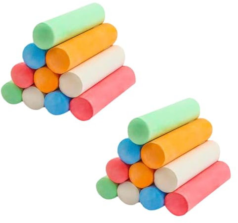 EXCEART 20St Staubfreie große Kreide praktische Kreiden Gartenspielzeug für Kinder Kreidestifte kinderkreide strassenkreiden staubfreie Kreide Tafelkreide draussen Unterrichtsmaterialien