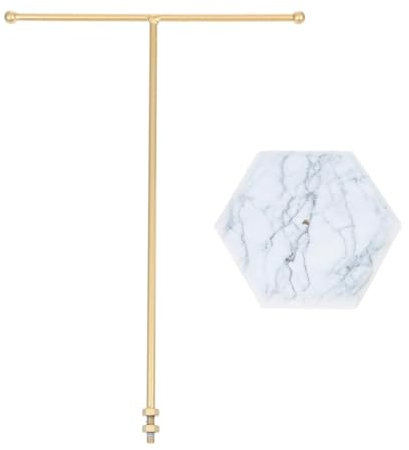 OUDQFCJ 1 Pcs Espositore Portagioielli a Forma di T in Metallo Porta Collane e Orecchini Design Elegante Organizzatore Gioielli Supporto per Gioielli a Forma di T