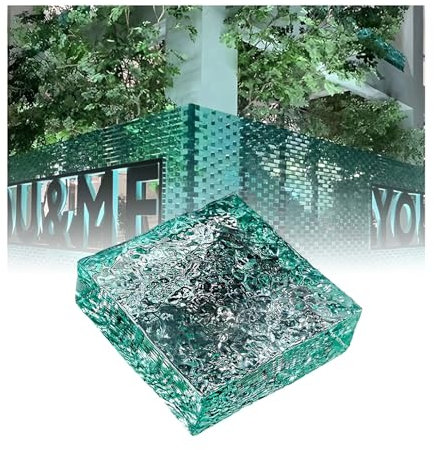 ZNQNDSR Dekorative Glasbausteine ​​für Wände, Kristallklare Rechteckige Ziegel Mit Wärmedämmung Für Bars, Hotels Und Büros(Light Green)