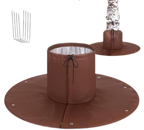 Ruhnjyg Protector de raíces para palmeras, protectores de raíces de árbol de 3 capas con clavos de tierra, mantas reutilizables para paisajistas, jardineros, huertos, parterres, arbustos, exteriores e