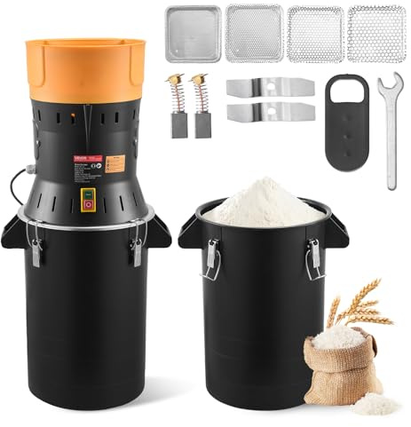 VEVOR Electric Grain Mill Grinder, 600W High Power Commercial Spice Grinder, 25L Pulverizer Powder Machine with Galvanized Sharp Blades, for Dry Grains, Spices, Cereals, Coffee, Corn & Pepper