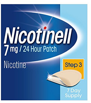 Nicotinell Nicotine 7mg Patch (Count of 7), Nicotine Patches, Stop Smoking Aid, 24h Craving Control, Step 3 For Light Smokers, Quit Smoking Aid