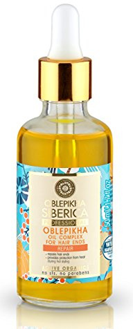Natura Siberica Aceite para Puntas Abiertas con Argán y Oblepikha – Protección Térmica Sin Aclarado 50ml