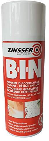 Primaire blanc d’accrochage, d’isolation et de blocage des taches, à base de résine shellac pigmentée en phase solvant (400 ML)