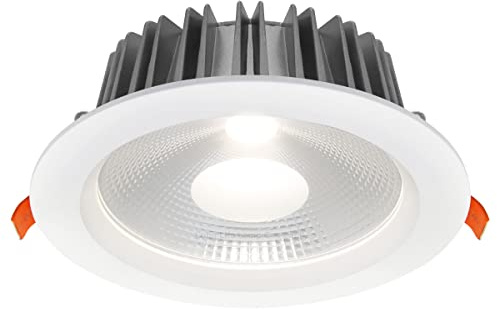 Long Life Lamp Company 30w Round Recessed LED Down Light Cool White 4000k AC100-240v PL, Metal Halide Replacement CDL30W4K