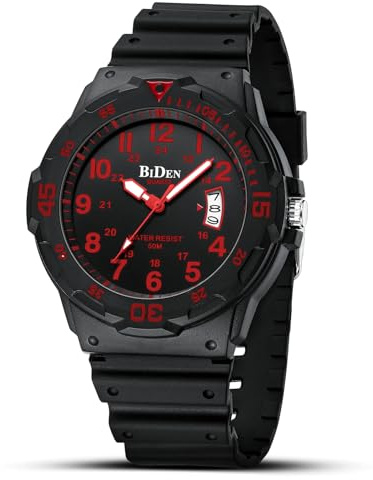 HANPOSH Montre Homme Montre Bracelet analogique à Quartz étanche Sportive | Montre-bracelet de créateur pour homme avec date Lumineuses Acier Inoxydable Cadran Montre Homme étanche