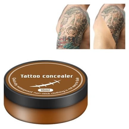 Corrector de Tatuaje, Crema Correctora para Tatuajes, Cicatriz Corrector, Maquillaje para Cubrir Tatuajes, para el Cuerpo, Corrector Impermeable de Tatuaje para Marcas, whiteningcream-9