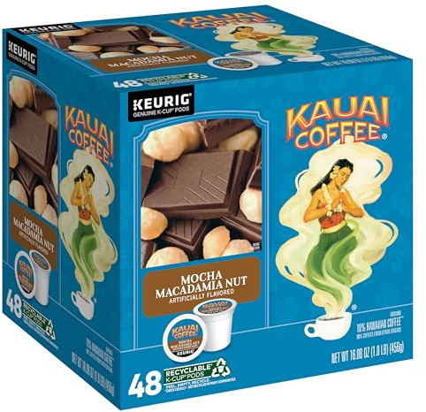 Kauai Coffee K-Cup Pods - Mocha Macadamia Nut, 48 K-Cup Pods