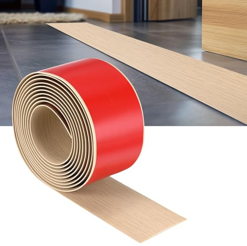 M METERXITY Regleta De Transición Para Suelo Autoadhesiva 10FTx2.99Inch División Plana De PVC Para Unir Huecos En Suelos/Baldosas/Moqueta/Entradas [Veta De Arce]