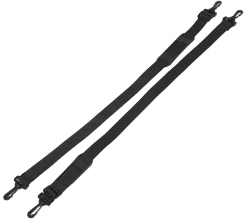Pair Adjustable Violin Case Shoulder Strap with Hooks for Musicians | Canvas Oxford Cloth Build, Padded Widened Design, Black Finish, for Commuting to Lessons and Festivals