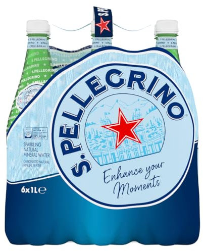 San Pellegrino Sprudelndes natürliches Mineralwasser, 6 x 1 l