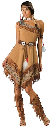 InCharacter funworld Costumes Damen Indian Maiden Kostüm, Braun, Größe L
