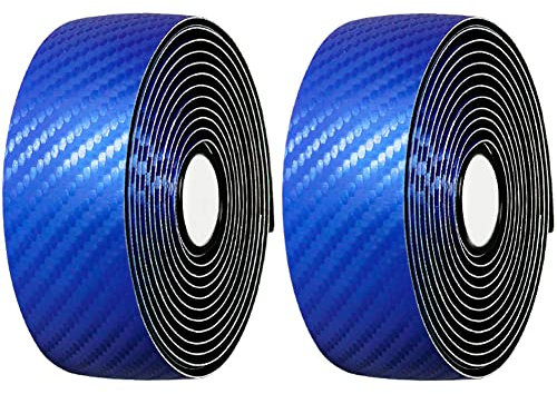 Cycling Fahrrad Lenkerband für MTB Rennrad,PU rutschfest Stoßfest Griffband Selbstklebend Mountainbike Lenkerband Lenkerbänder für Rennrad Gravel Straßenrad Urban,Blau