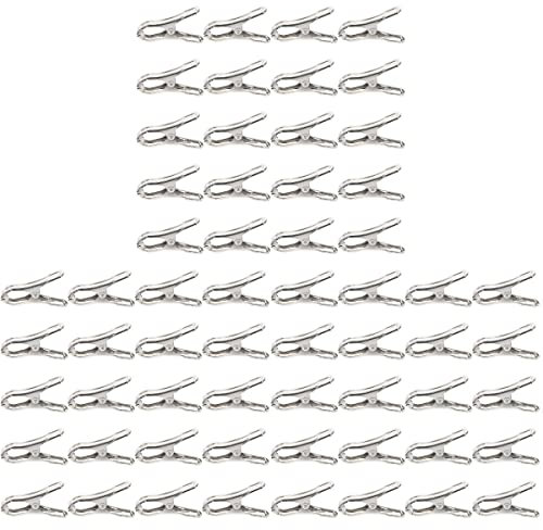 Yardwe Morsetti per Serra in Acciaio Inox 60 Pezzi Clip da Giardino per Impieghi Gravosi Clip per Serra Serra Clip per Reti Robuste Clip di Copertura per Piante Mollette in Metallo per