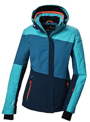 killtec Damen Skijacke/Funktionsjacke mit abzippbarer Kapuze und Schneefang KSW 67 WMN SKI JCKT, aquaverde, 38, 41961-000