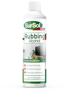 SurSol Active - All-Purpose Rubbing Alcohol Isopropyl 99.9% Pure Isopropanol IPA for Cleaning - 500ml