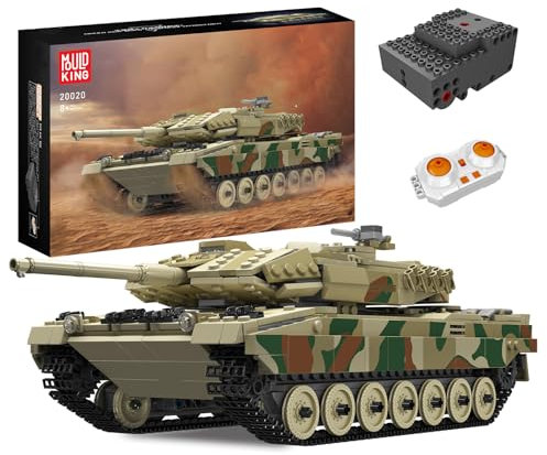 Mould King 20020 Technik Panzer Bausteine, 1091 Teile Militär Panzer Spielzeug Bausteine Konstruktionsspielzeug mit Motor, Geschenk für Erwachsene und Kinder 16 Jahre