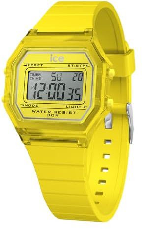 Ice-Watch - Ice Digit Retro Electric Yellow - Gelbe Damenuhr mit Silikonarmband - 022891 (Small)