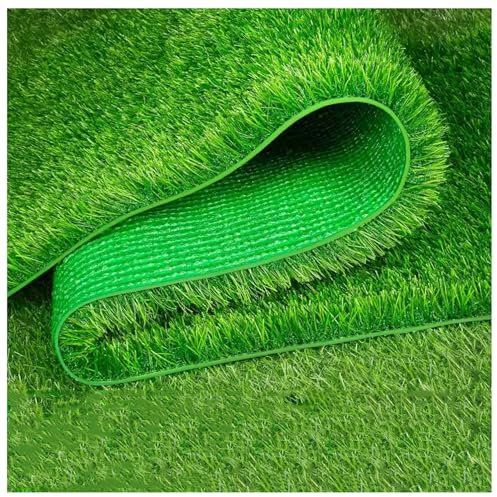 Gazon artificiel Gazon artificiel, gazon artificiel, prairie artificielle pour terrain de sport, jardin et toit-terrasse, gazon naturel roulé durable pour la maison et l'extérieur, idéal pou