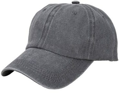 Kids Adjustable Washed Cotton Baseball Cap 4-12 Years Unisex Solid Vintage Sports Cap Boys Classic Sports Baseball Cap Children Sun Visor Hat Gray