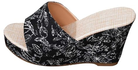 YIzdegg dam kilklack sandaler elegant platå tjocka sandaler halkfria tofflor lätta bekväma sommarskor öppen tå sandaler andas fritidsskor barfota pantoletter strandsemester