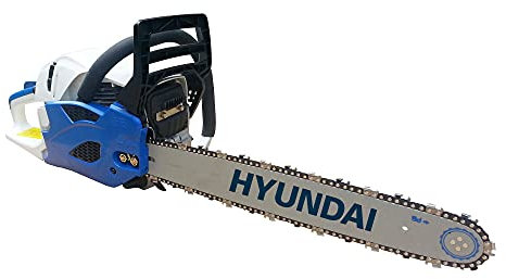 Hyundai 46 cc 2-Takt Benzin-Kettensäge mit 18 Zoll (46 cm) Oregon Bar HYC4618