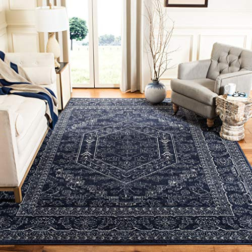 SAFAVIEH Adirondack Area Rug 8x10, Large Navy & Ivory ADR108N