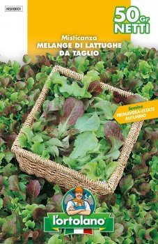 SEMENTI DI ORTAGGI DI QUALITA' IN BUSTE TERMOSALDATE DA 50 GRAMMI (MISTICANZA MELANGE DI LATTUGHE DA TAGLIO)