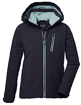 killtec Mädchen Funktionsjacke mit Kapuze/Winterjacke ist wasserdicht KOW 169 GRLS JCKT, schwarz blau, 140, 40926-000