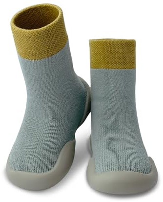 Dookeh Baby Sock Shoes (7-Gray, 2.5-3 Years, EU Size 23, Factory Size_Printed on Shoes 26/27)