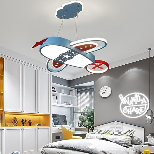 DHGIE LED Lampen Deckenlampen Deckenlampe Für Kinder Flugzeugdesign Kinderlampe Deckenleuchte Lampe Für Schlafzimmer Wohnzimmer Kinderzimmer 59W 62CM