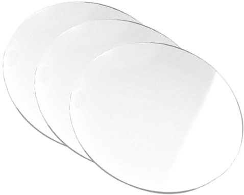 Gativs Rund Acrylglas Platte 3 Stück Klare Acrylplatten Runde Acryl Kreisscheiben-Platte rund Transparent Rund Cake Boards für Malerei Bilderrahmen DIY Bastelanzeige,24CM