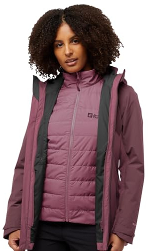 Jack Wolfskin Damen Hunberg 3in1 Jkt W, Raisin, S EU