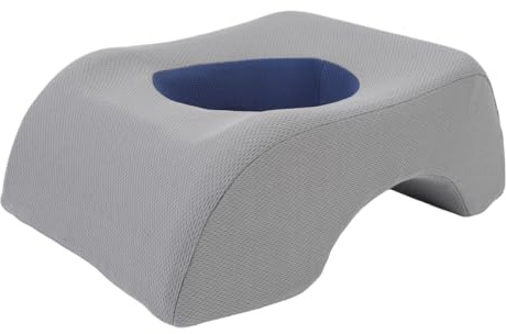 Luqeeg Almohada Boca Abajo, Almohada Facial Suave para Cama de Belleza, Soporte de Espuma Viscoelástica con Diseño de Reposacabezas Hueco y Soporte Curvo para Masaje Salón Cama Belleza