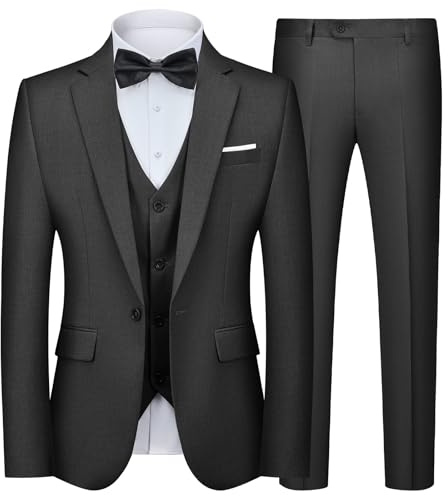 Autsel Trajes para Hombre de 3 Piezas Slim Fit Elegantes Negocio Boda