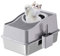 Crevyteg Stainless Steel Cat Litter Box, Fully Enclosed Litter Boxes with Hollow Lid And Heightened Lid Anti-Splashing, Top-Entry Deodorizing Large Cat Toilet,Grey, Basin 20cm High, 60 x 40 x 34.5cm