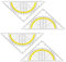 HZXINYI 4 Stück Geometrie Dreieck - 15.5cm Zeichendreieck Winkelmesser Kunststoff Geodreieck Transparent Flexibel Geodreieck Zeichendreieck Geeignet für Büro Studenten Designer