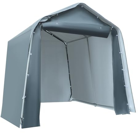 Tenda da magazzino, tenda da garage portatile per esterni, 240 x 240 x 240 cm, resistente all'inverno, 5,7 m², per auto, biciclette, attrezzi, tenda da magazzino, comoda da usare, stabile