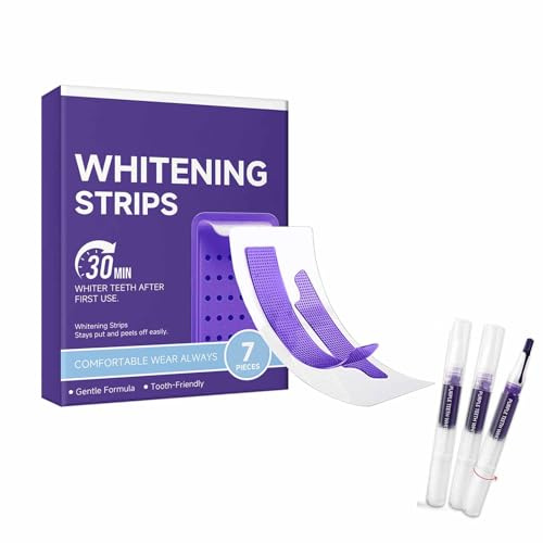Strisce Sbiancanti Per Denti Viola, Strisce Antiscivolo Delicate, Strisce Sbiancanti Viola Per Proteggere I Denti E Rimuovere Le Macchie (A)