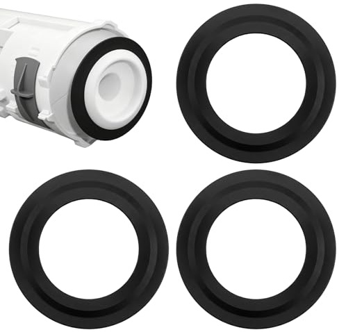 3 Pack Toilet Flush Valve Seal Replacement Rubber Washer for Cistern Repair, Durable Silicone Diaphragm Base Sealing Ring, Water Saving Toilet System Flush Parts
