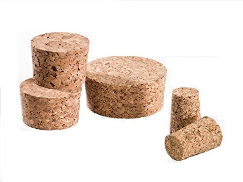 4 tapones de corcho de 57 x 52 mm, altura de 25 mm, corcho prensado, ideal para barriles de vino, barriles de mosto, botellas de globo, botellas de cesta o como tapón para otros tarros de cristal.