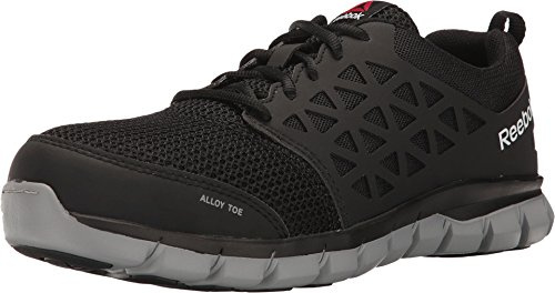 Reebok Work Men's Sublite Cushion Work Black Alloy Toe Shoe