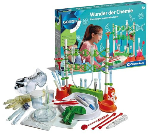 Clementoni Galileo Lab Wunder der Chemie - Chemielabor mit 180 Experimenten für Zuhause - Experimentierkasten Spielzeug für Kinder ab 8 Jahren, 59187