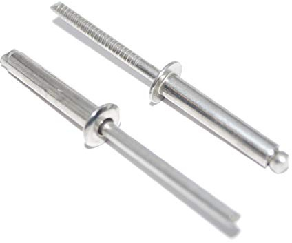 Rivetti ciechi, 5 x 30 mm, 50 pezzi, in acciaio inox A2 (V2A), con testa piatta, forma A, rivetti DIN 7337 - ISO 15983